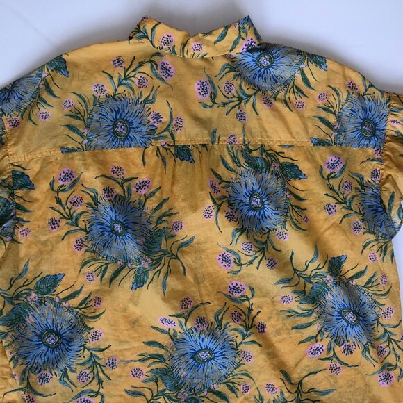Madewell Floral Flutter Sleeve Blouse, XL - Picture 5 of 10